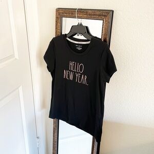 Rae Dunn Hello New Year short sleeve pajama shirt